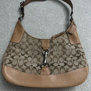 COACH Shoulder Bag - Women’s Purse - Tan and Brown Medium Size